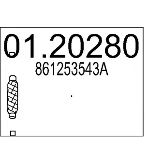 MTS 01.20280 - Tuyau flexible, échappement