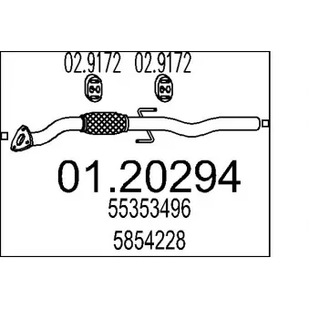 Tuyau d'échappement MTS [01.20294]