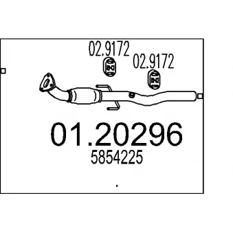 MTS 01.20296 - Tuyau d'échappement