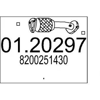 Tuyau d'échappement MTS [01.20297]