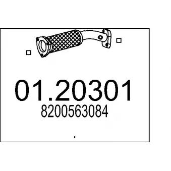 MTS 01.20301 - Tuyau d'échappement
