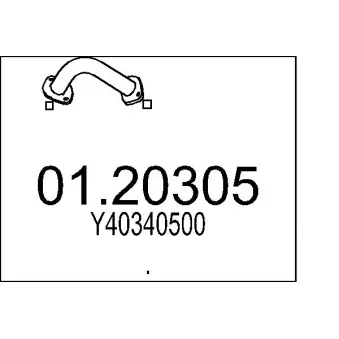 MTS 01.20305 - Tuyau d'échappement