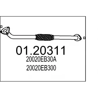 MTS 01.20311 - Tuyau d'échappement