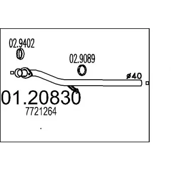 Tuyau d'échappement MTS [01.20830]