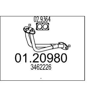 Tuyau d'échappement MTS [01.20980]