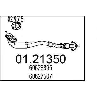 Tuyau d'échappement MTS [01.21350]