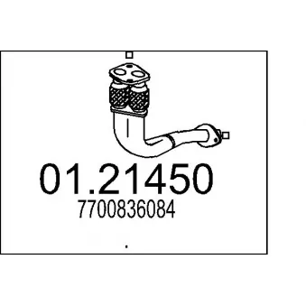 Tuyau d'échappement MTS [01.21450]