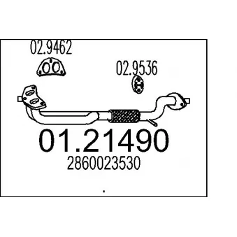 Tuyau d'échappement MTS [01.21490]
