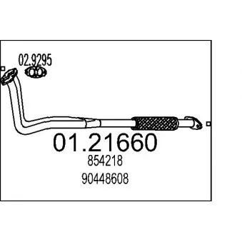 Tuyau d'échappement MTS [01.21660]