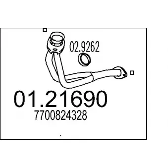 MTS 01.21690 - Tuyau d'échappement
