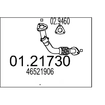 Tuyau d'échappement MTS [01.21730]