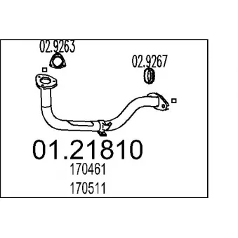 Tuyau d'échappement MTS [01.21810]