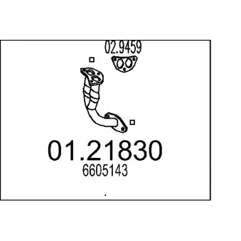 Tuyau d'échappement MTS [01.21830]