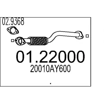 Tuyau d'échappement MTS [01.22000]