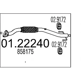 MTS 01.22240 - Tuyau d'échappement
