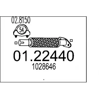 Tuyau d'échappement MTS [01.22440]