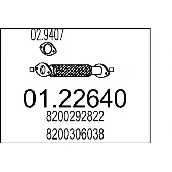 Tuyau d'échappement MTS [01.22640]