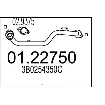 Tuyau d'échappement MTS [01.22750]