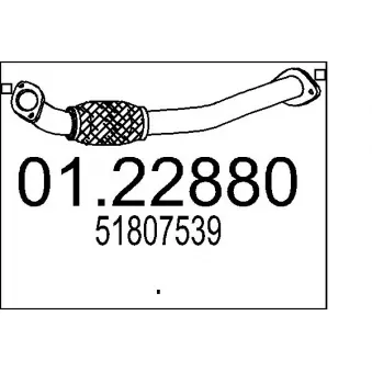 MTS 01.22880 - Tuyau d'échappement