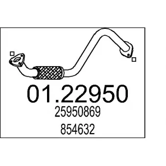 Tuyau d'échappement MTS [01.22950]
