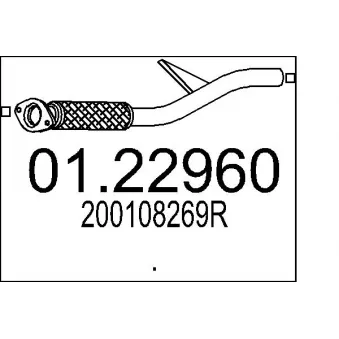 MTS 01.22960 - Tuyau d'échappement