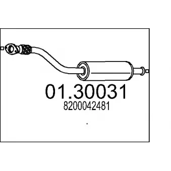 MTS 01.30031 - Silencieux avant