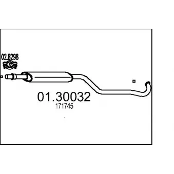 MTS 01.30032 - Silencieux avant