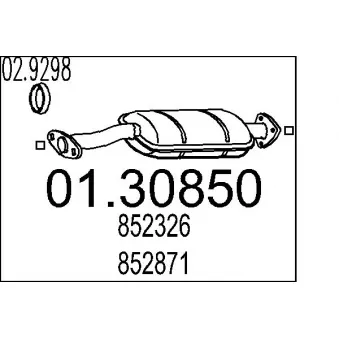 MTS 01.30850 - Silencieux avant