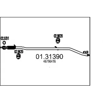 Silencieux avant MTS OEM 46798416