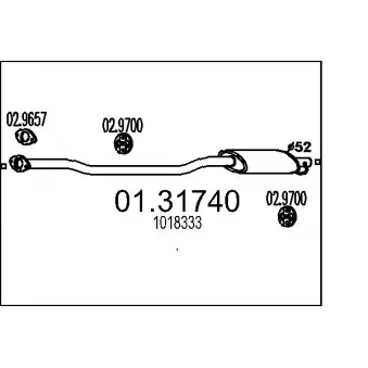 MTS 01.31740 - Silencieux avant