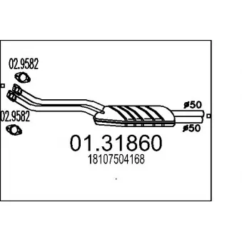MTS 01.31860 - Silencieux avant