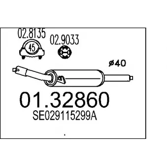 MTS 01.32860 - Silencieux central