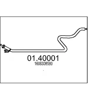 Tuyau d'échappement MTS [01.40001]