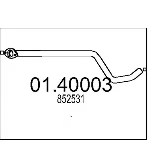 MTS 01.40003 - Tuyau d'échappement