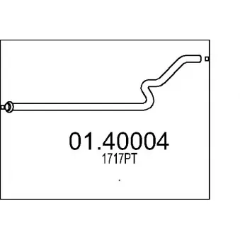 MTS 01.40004 - Tuyau d'échappement