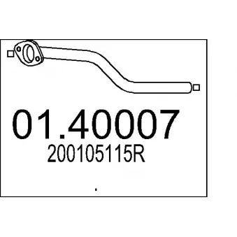 Tuyau d'échappement MTS [01.40007]