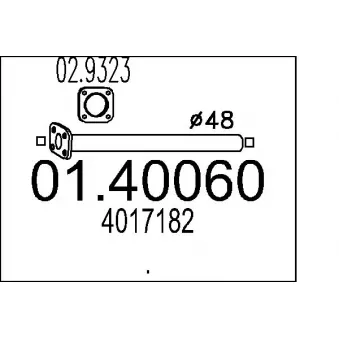 MTS 01.40060 - Tuyau d'échappement