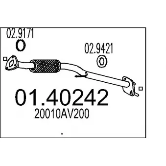 Tuyau d'échappement MTS [01.40242]