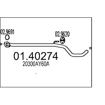 Tuyau d'échappement MTS [01.40274]