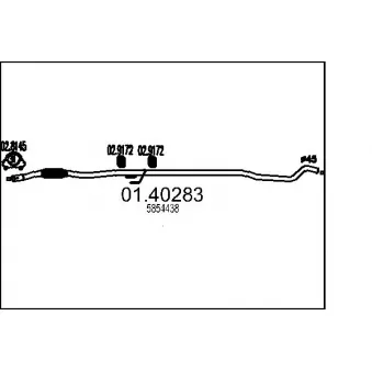 MTS 01.40283 - Tuyau d'échappement