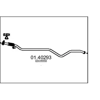 Tuyau d'échappement MTS [01.40293]