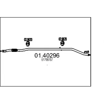 Tuyau d'échappement MTS 01.40296