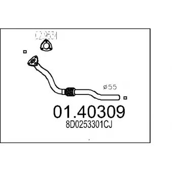 Tuyau d'échappement MTS [01.40309]