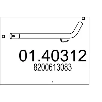 MTS 01.40312 - Tuyau d'échappement