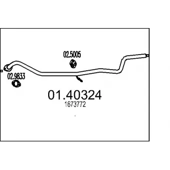MTS 01.40324 - Tuyau d'échappement