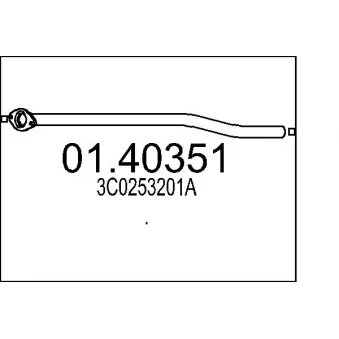 Tuyau d'échappement MTS [01.40351]