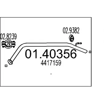 Tuyau d'échappement MTS [01.40356]