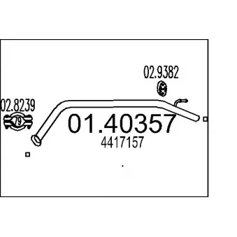 Tuyau d'échappement MTS [01.40357]