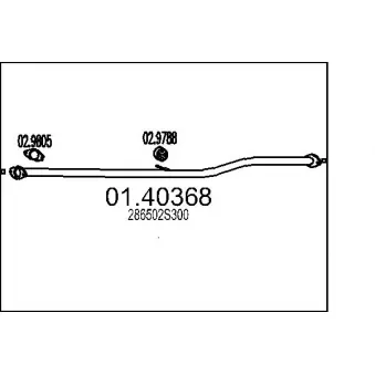 MTS 01.40368 - Tuyau d'échappement