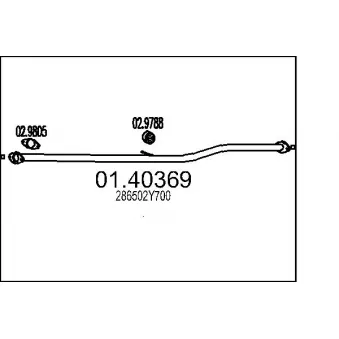 Tuyau d'échappement MTS [01.40369]